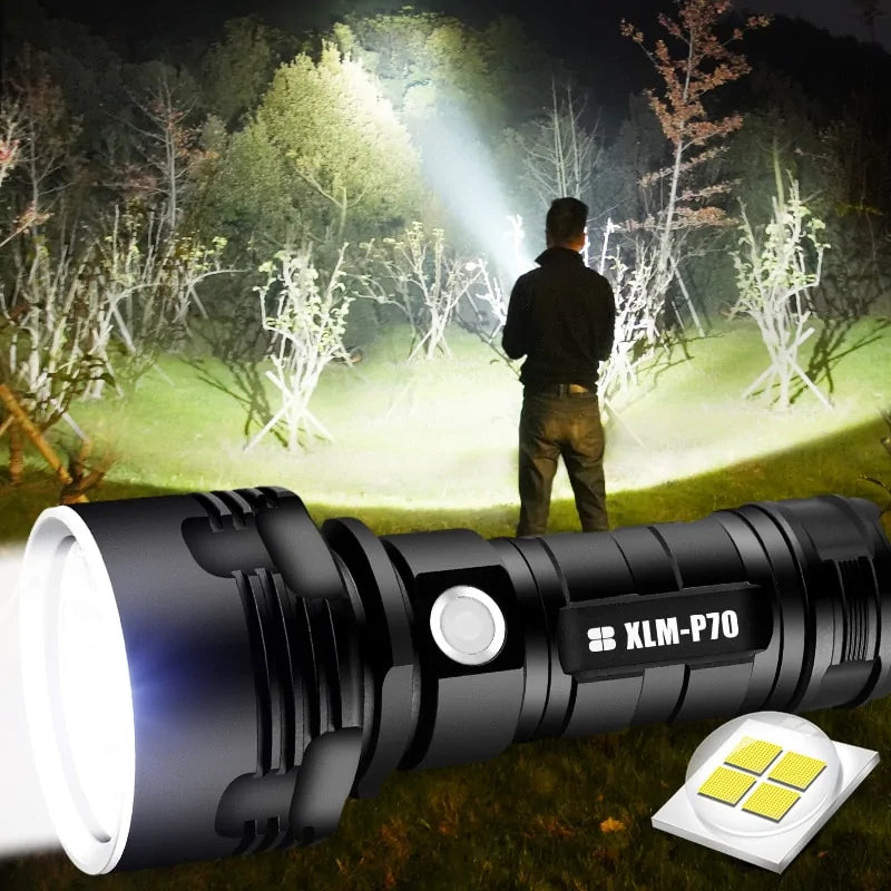 Ultra Powerful LED Flashlight: USB Rechargeable, Waterproof, Linterna