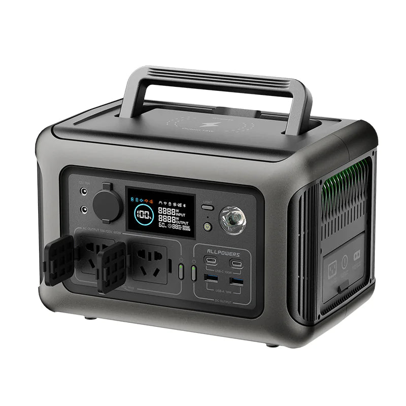 Premium R600 Portable Power Station - 299Wh, 600W, Solar Option, Super Fast Charger