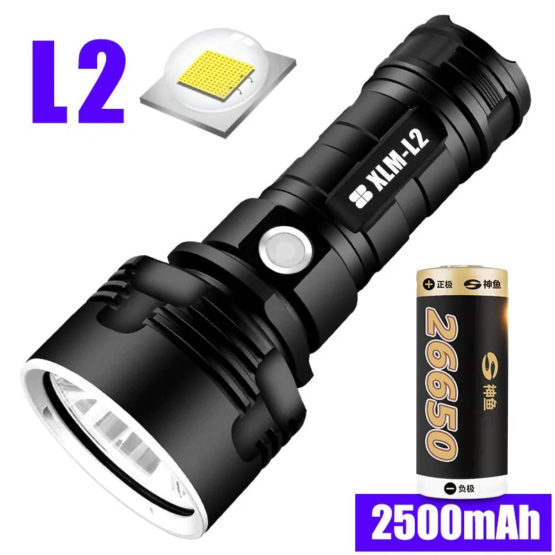 Ultra Powerful LED Flashlight: USB Rechargeable, Waterproof, Linterna
