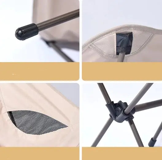 Portable camping chair – lightweight, easy to carry, and built for durability. Designed for ultimate comfort, with a sturdy frame and weather-resistant materials, perfect for outdoor adventures.