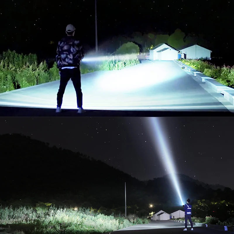 Ultra Powerful LED Flashlight: USB Rechargeable, Waterproof, Linterna