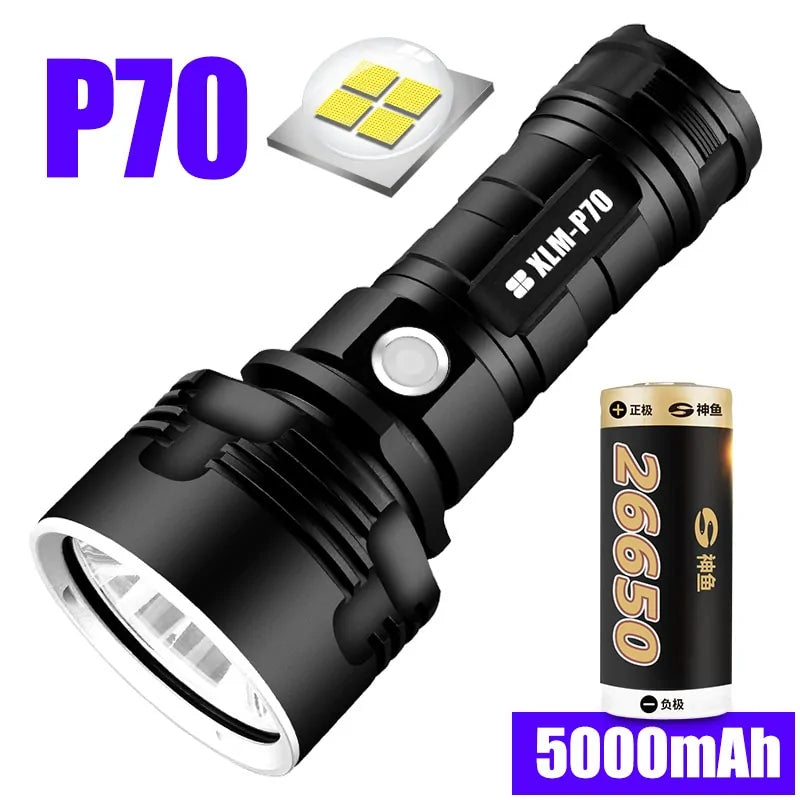 Ultra Powerful LED Flashlight: USB Rechargeable, Waterproof, Linterna
