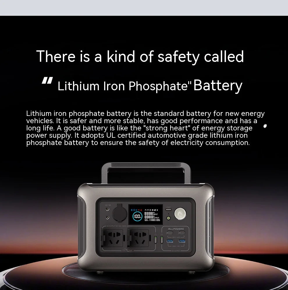 Premium R600 Portable Power Station - 299Wh, 600W, Solar Option, Super Fast Charger