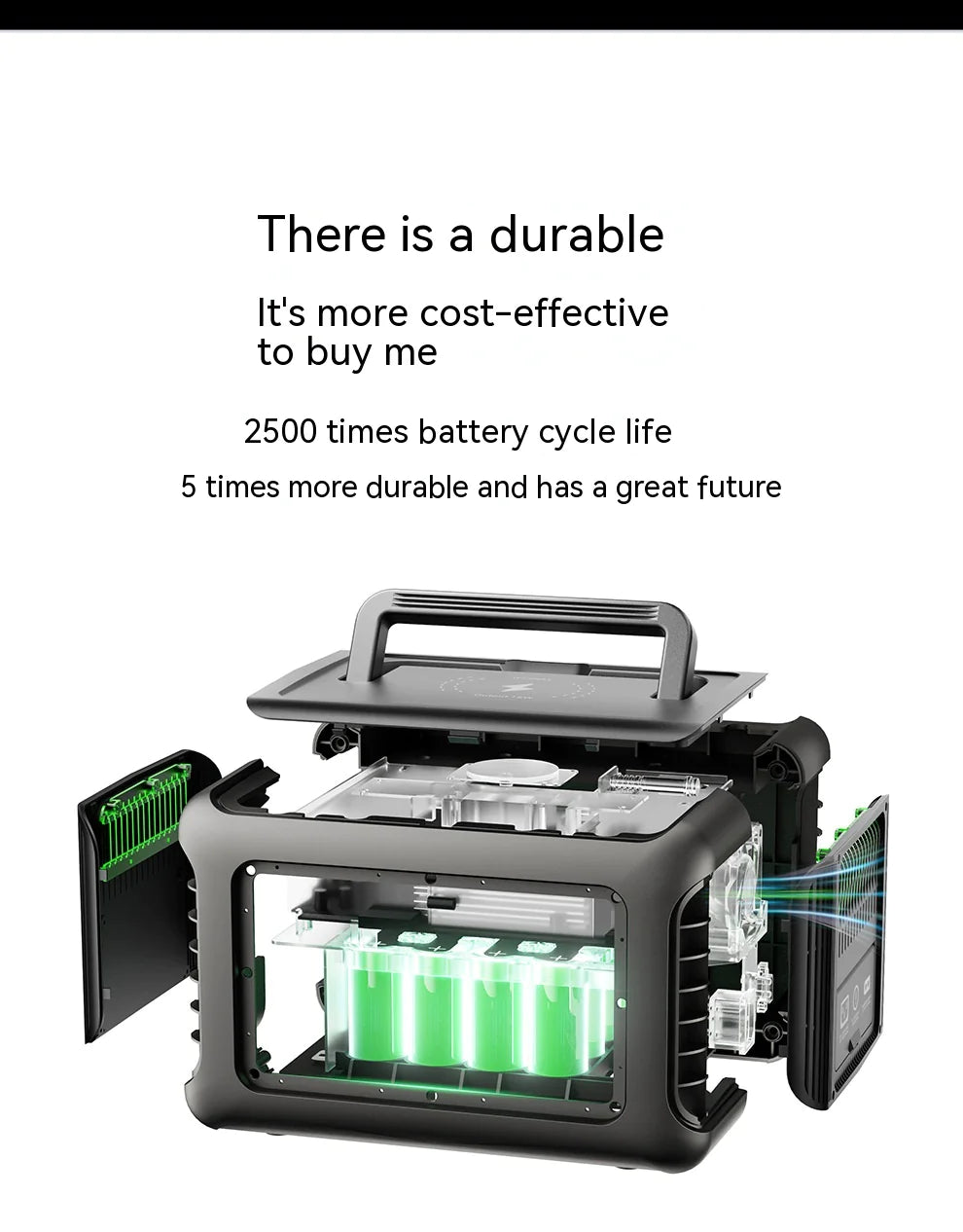 Premium  R600 Portable Power Station - 299Wh, 600W, Solar Option, Super Fast Charger